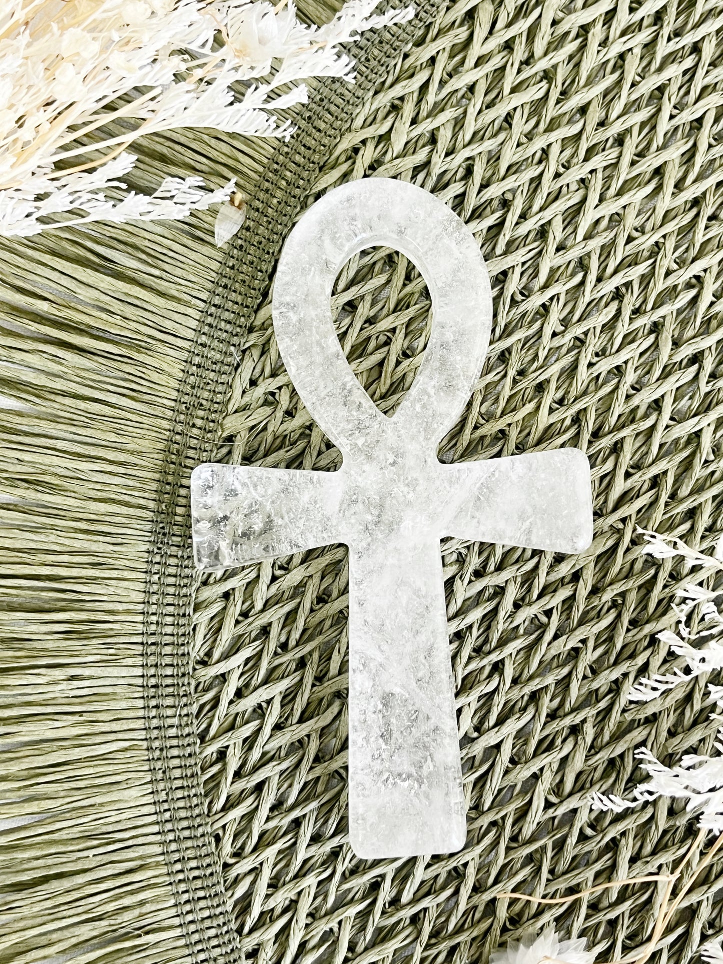 CLEAR QUARTZ ANKH || 33054