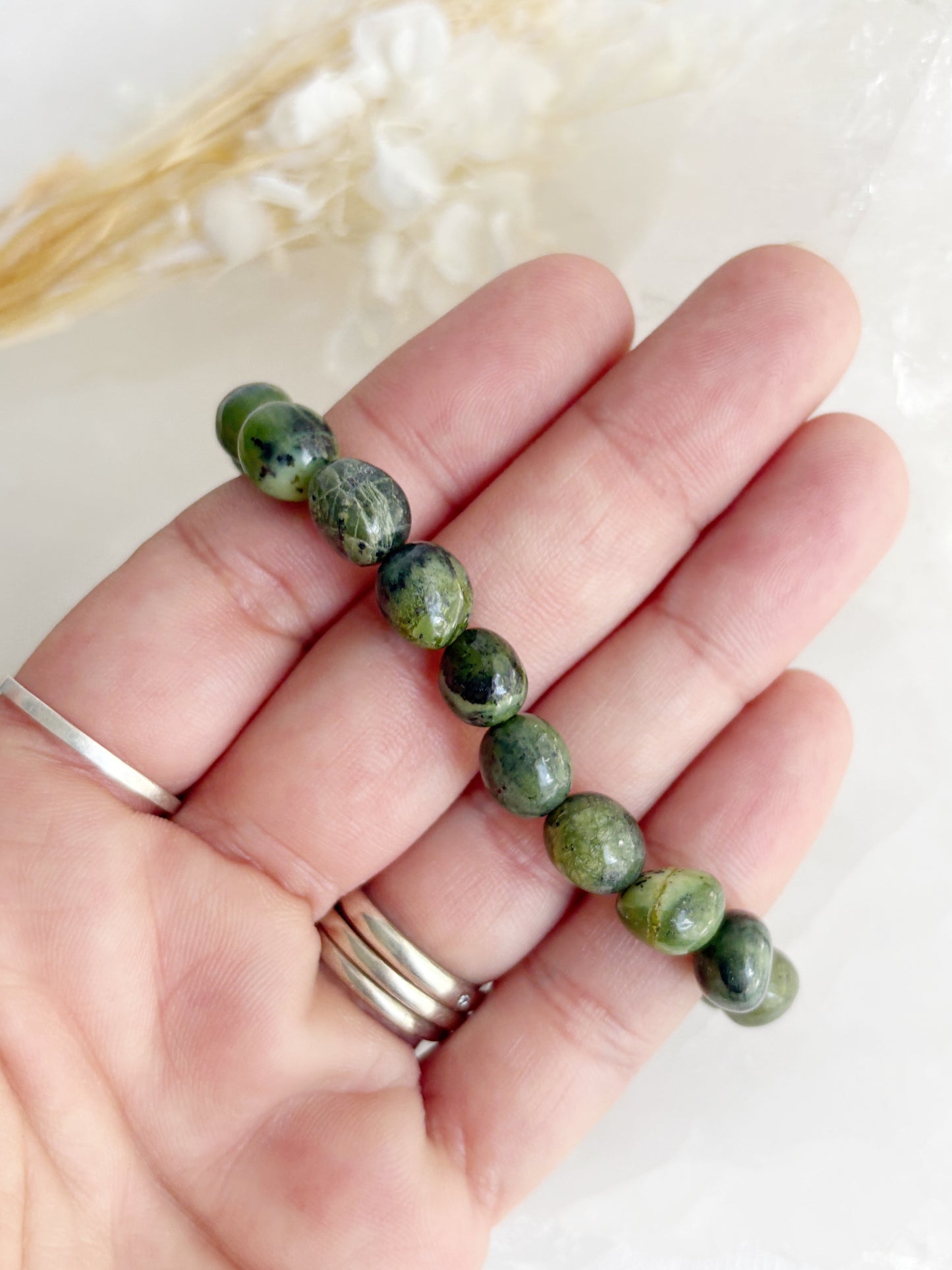 NEPHRITE JADE BEAD BRACELET || INTUITIVELY CHOSEN