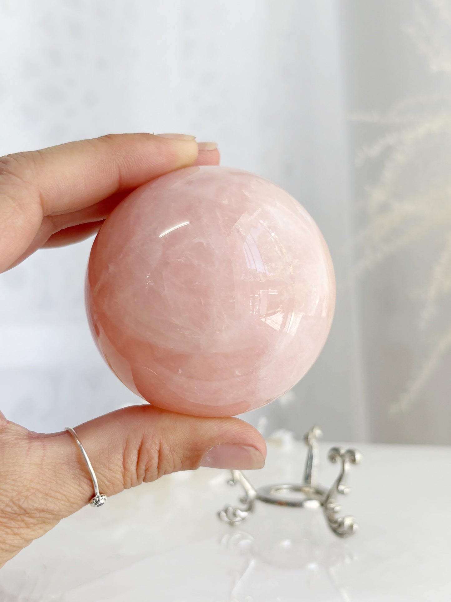 ROSE QUARTZ SPHERE || RQS01