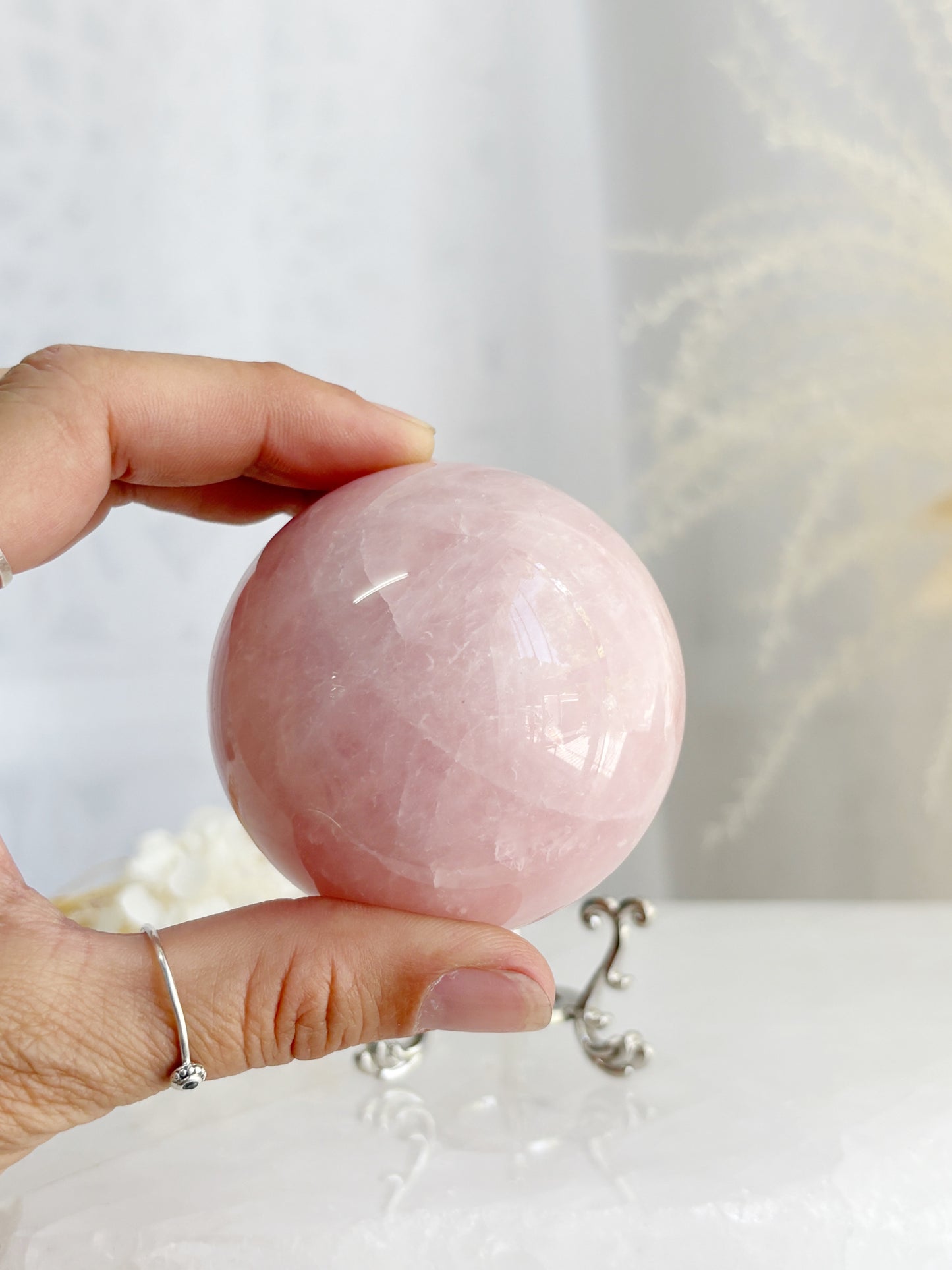 ROSE QUARTZ SPHERE || RQS02