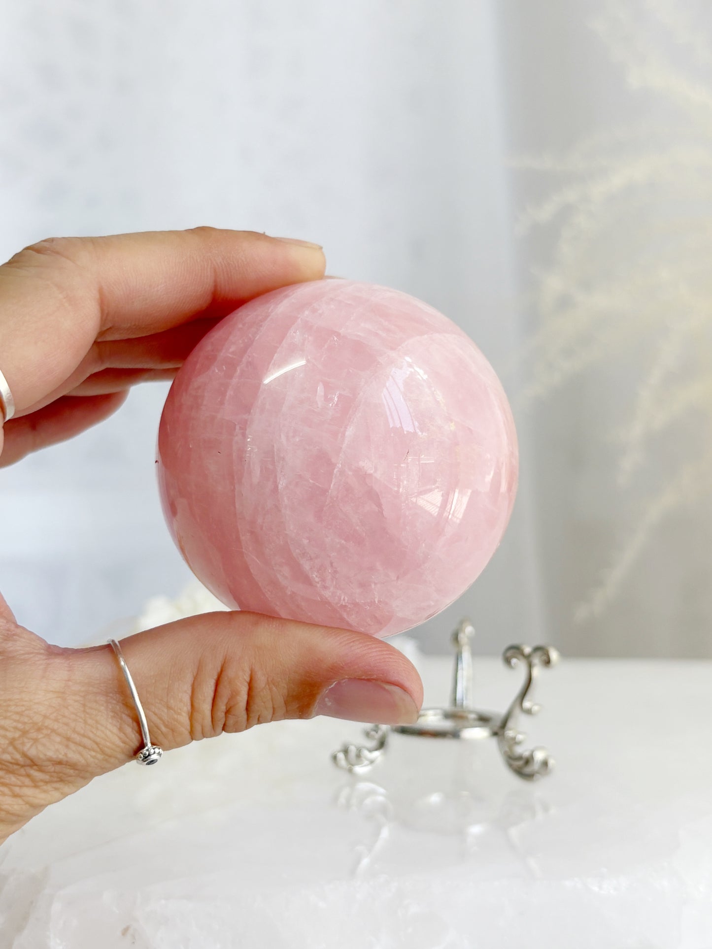 ROSE QUARTZ SPHERE || RQS03