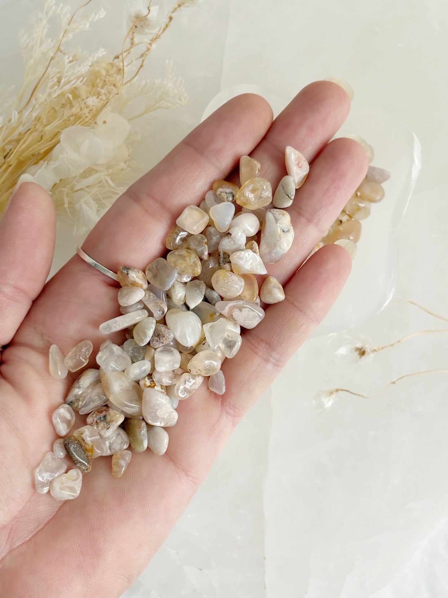 FLOWER AGATE CHIPS || 100G