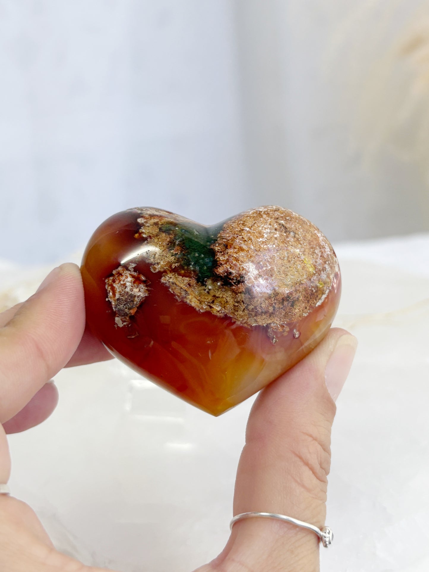 CARNELIAN PUFFY HEART || CPH03