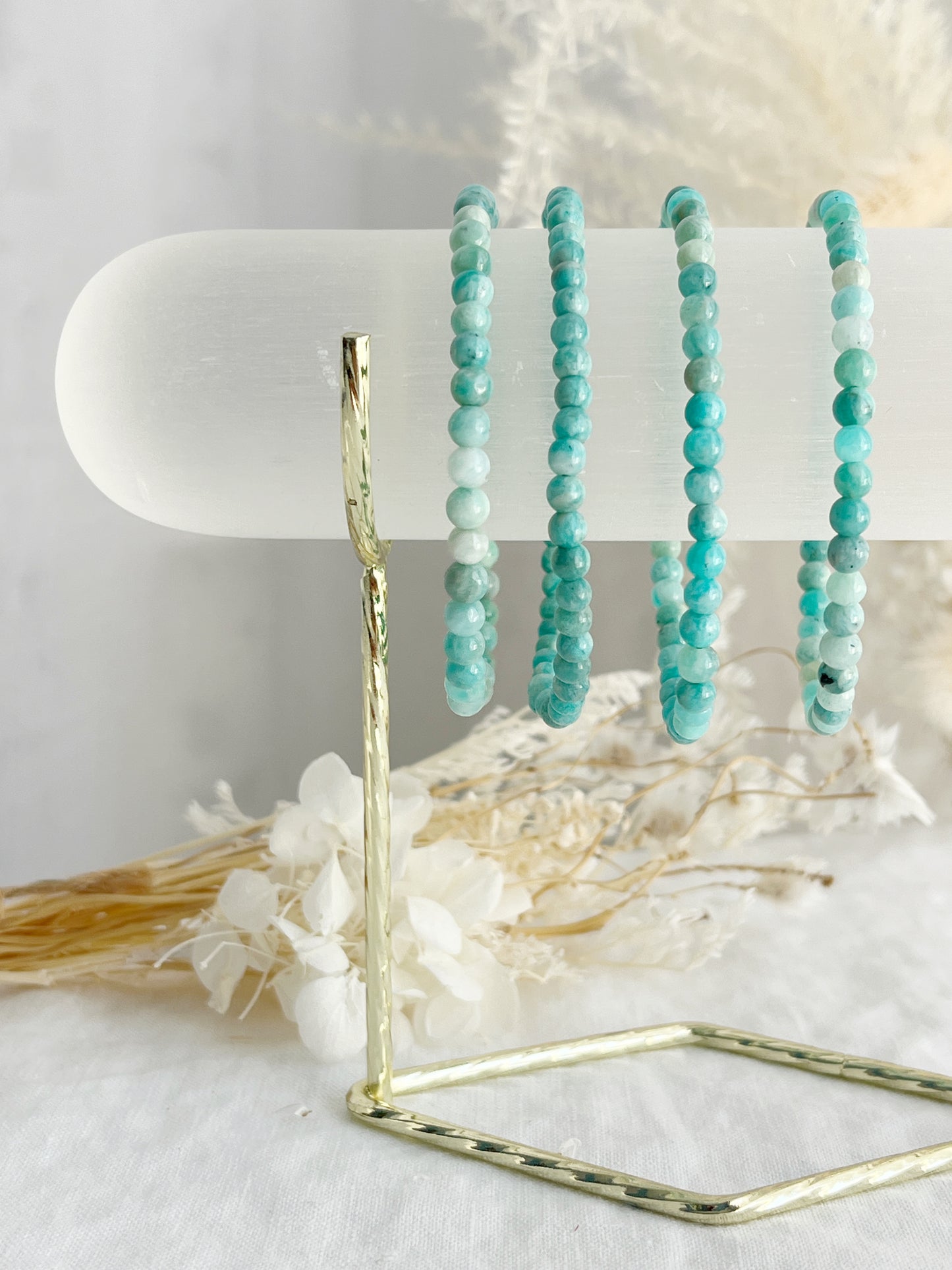 AMAZONITE BEAD BRACELET || 4MM