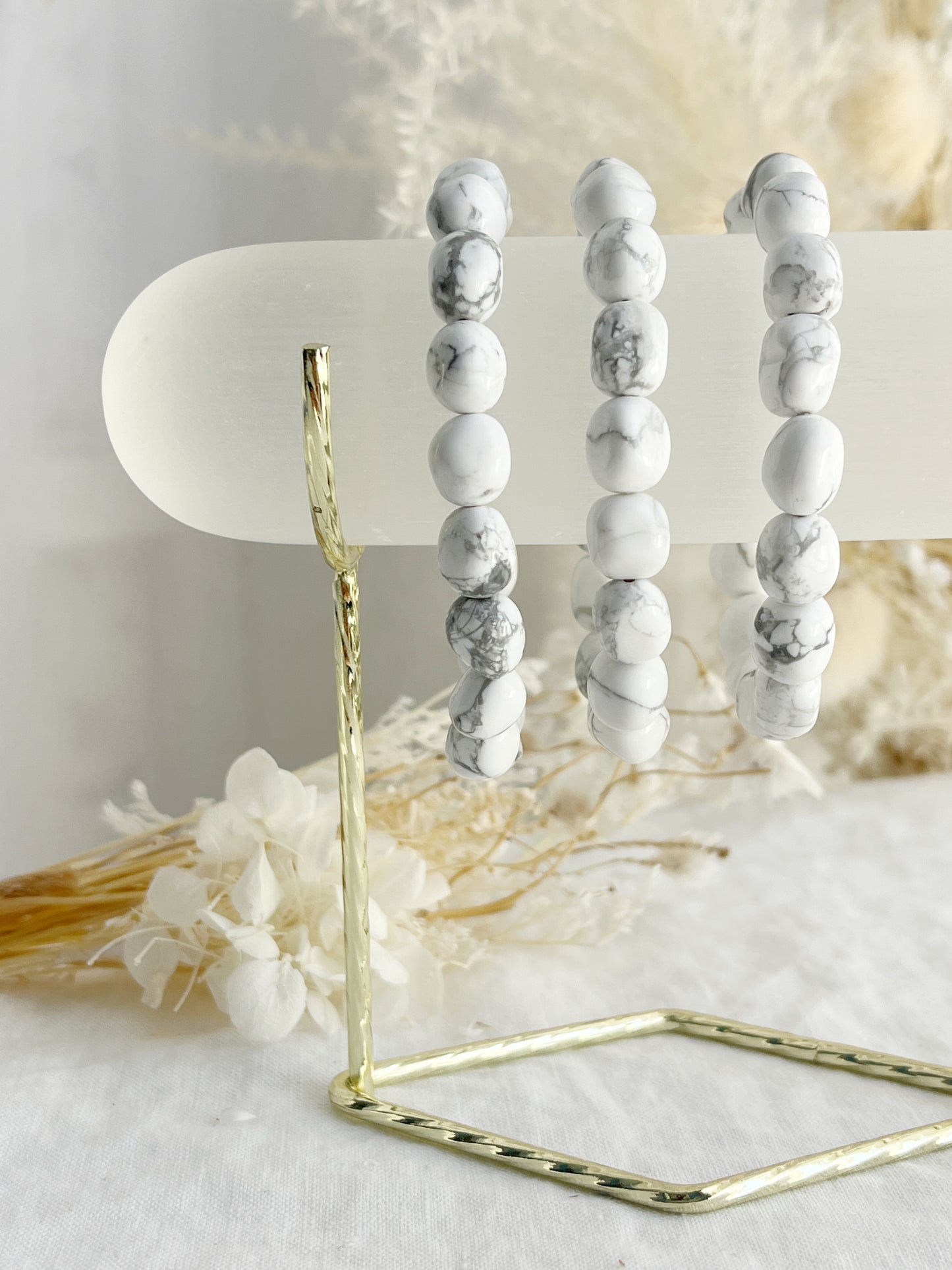 HOWLITE PEBBLE BEAD BRACELET || INTUITIVELY CHOSEN