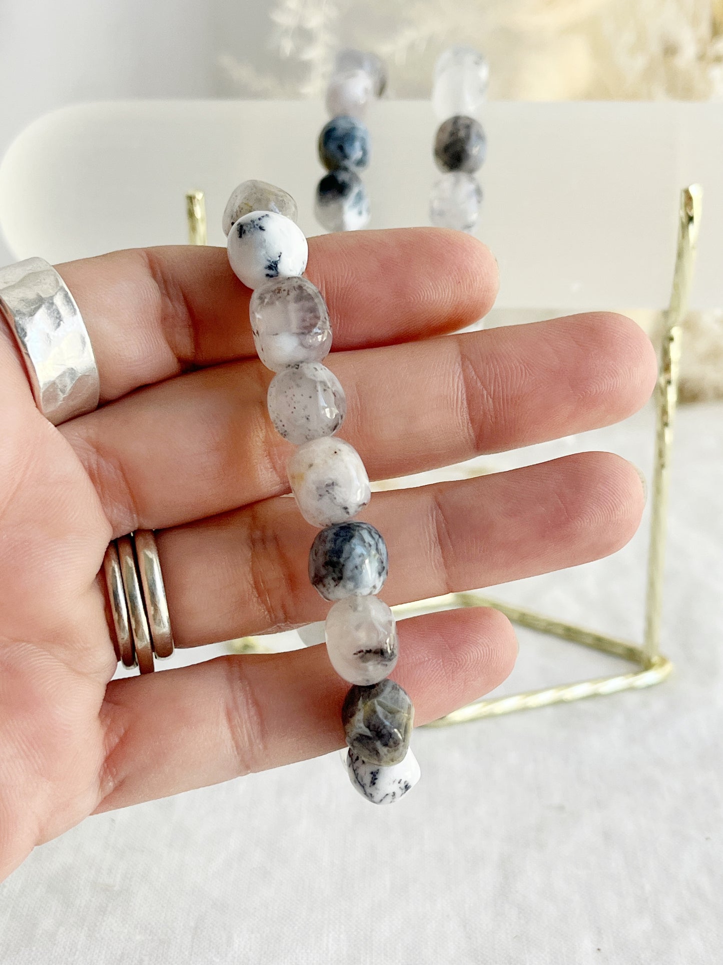 DENDRIC AGATE PEBBLE BRACELET || INTUITIVELY CHOSEN