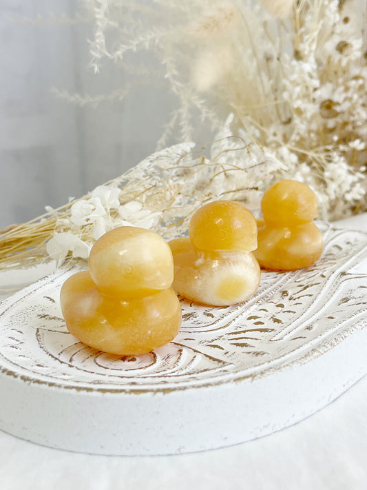 ORANGE CALCITE DUCK || INTUITIVELY CHOSEN