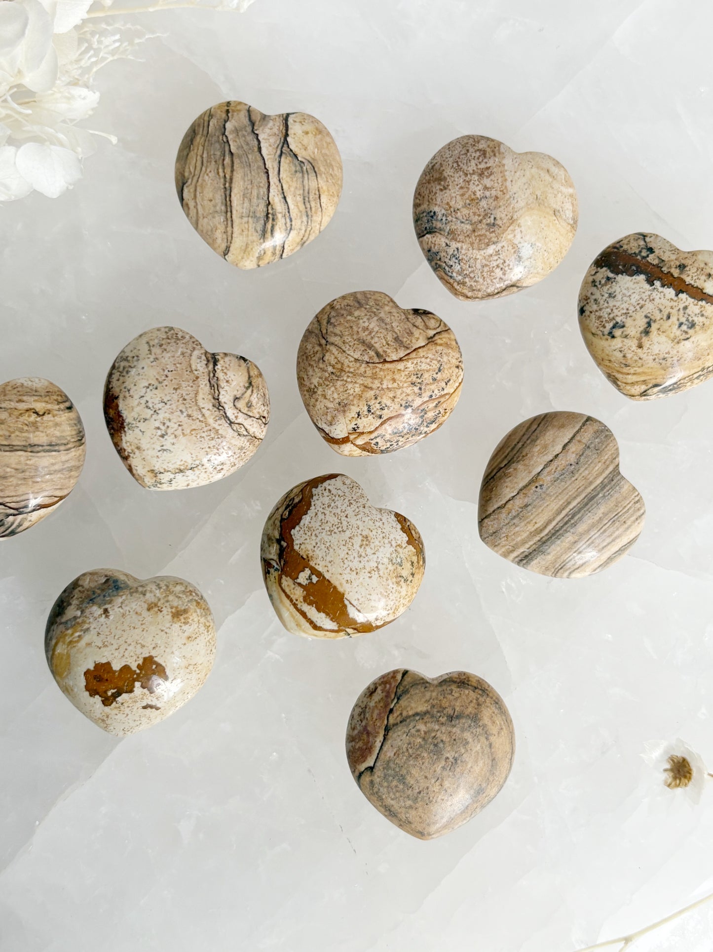 PICTURE JASPER MINI HEART STONED AND SAGED CRYSTAL SHOP AUSTRALIA