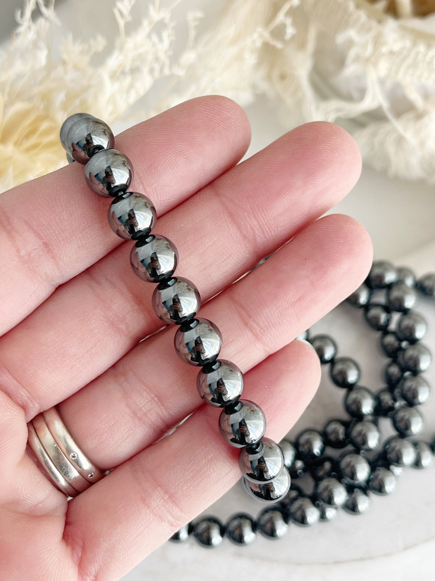 HEMATITE BEAD BRACELET || 8MM INTUITIVELY CHOSEN