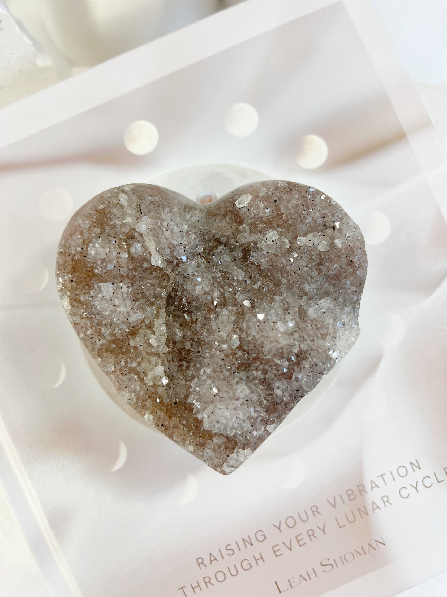 AMETHYST SUGAR DRUZE CLUSTER HEART | 001