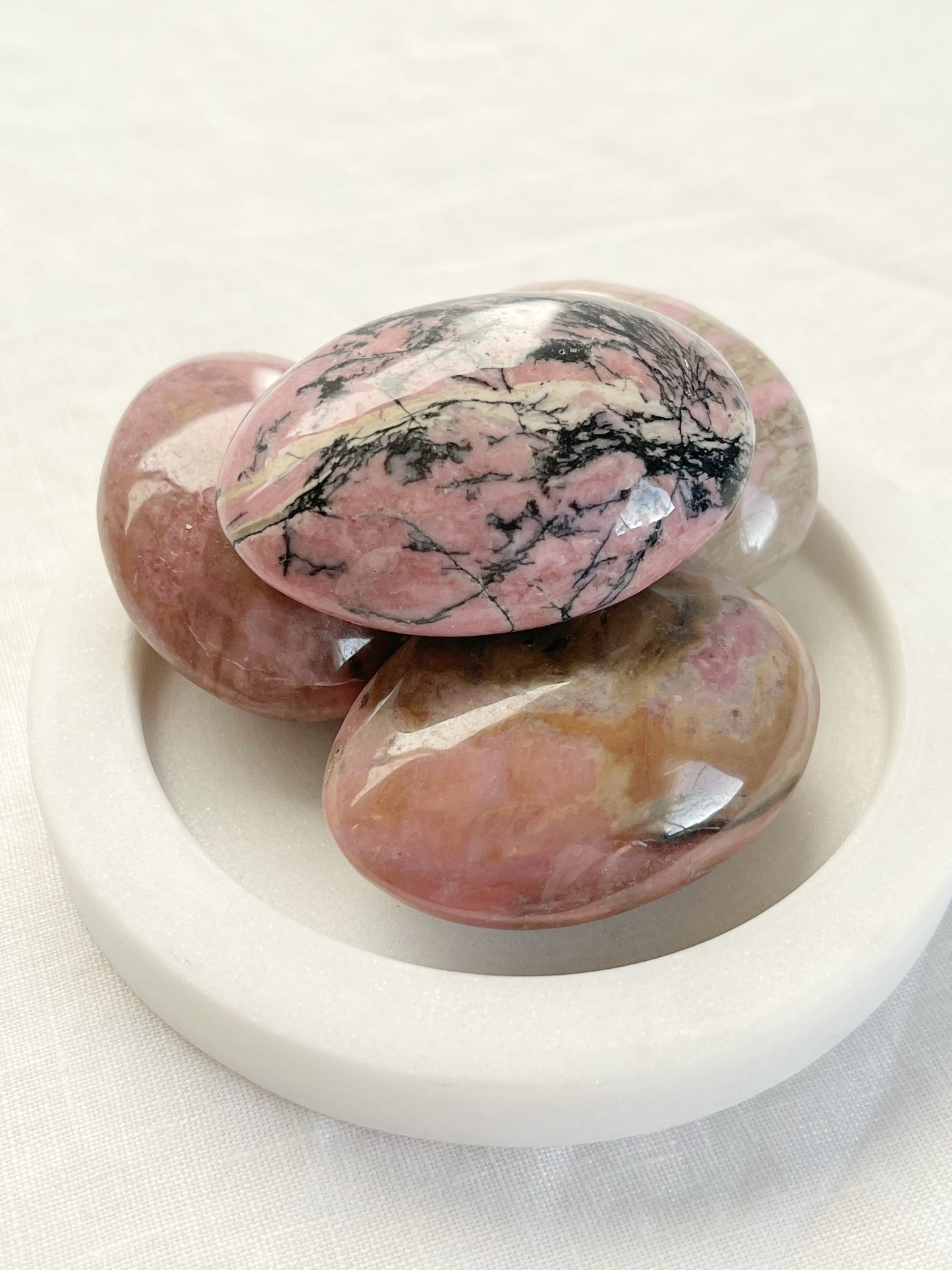 RHODONITE PALMSTONE, STONED AND SAGED AUSTRALIA