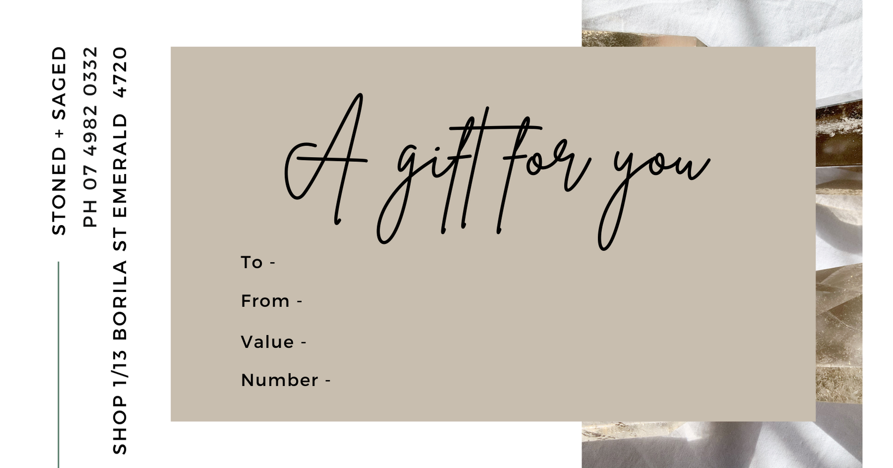 GIFT CARD, STONED AND SAGED AUSTRALIA