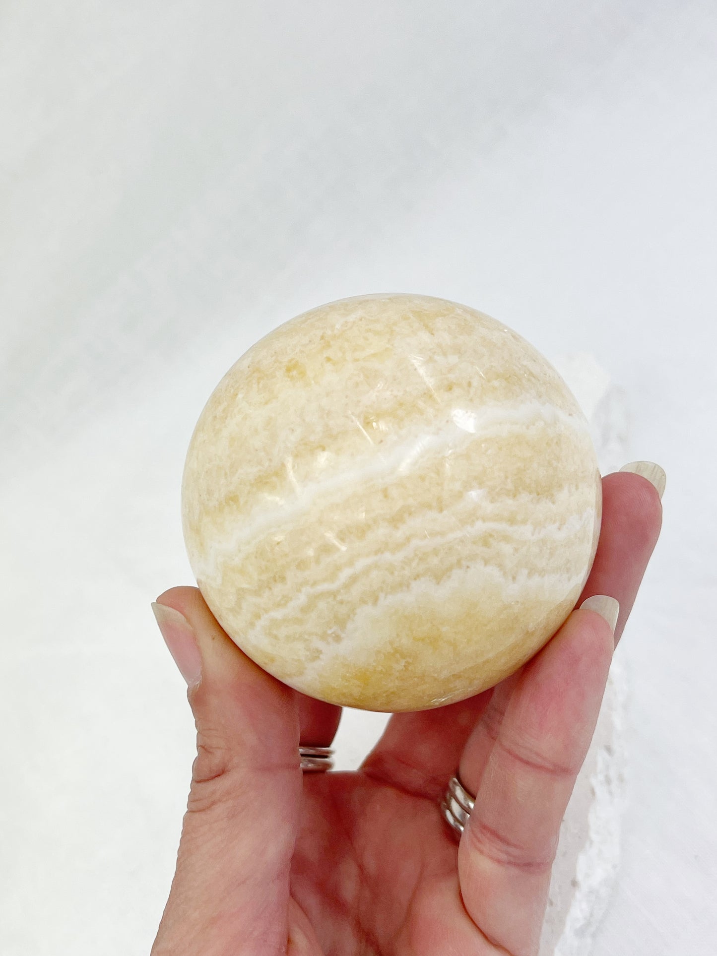 ORANGE CALCITE SPHERE || 1