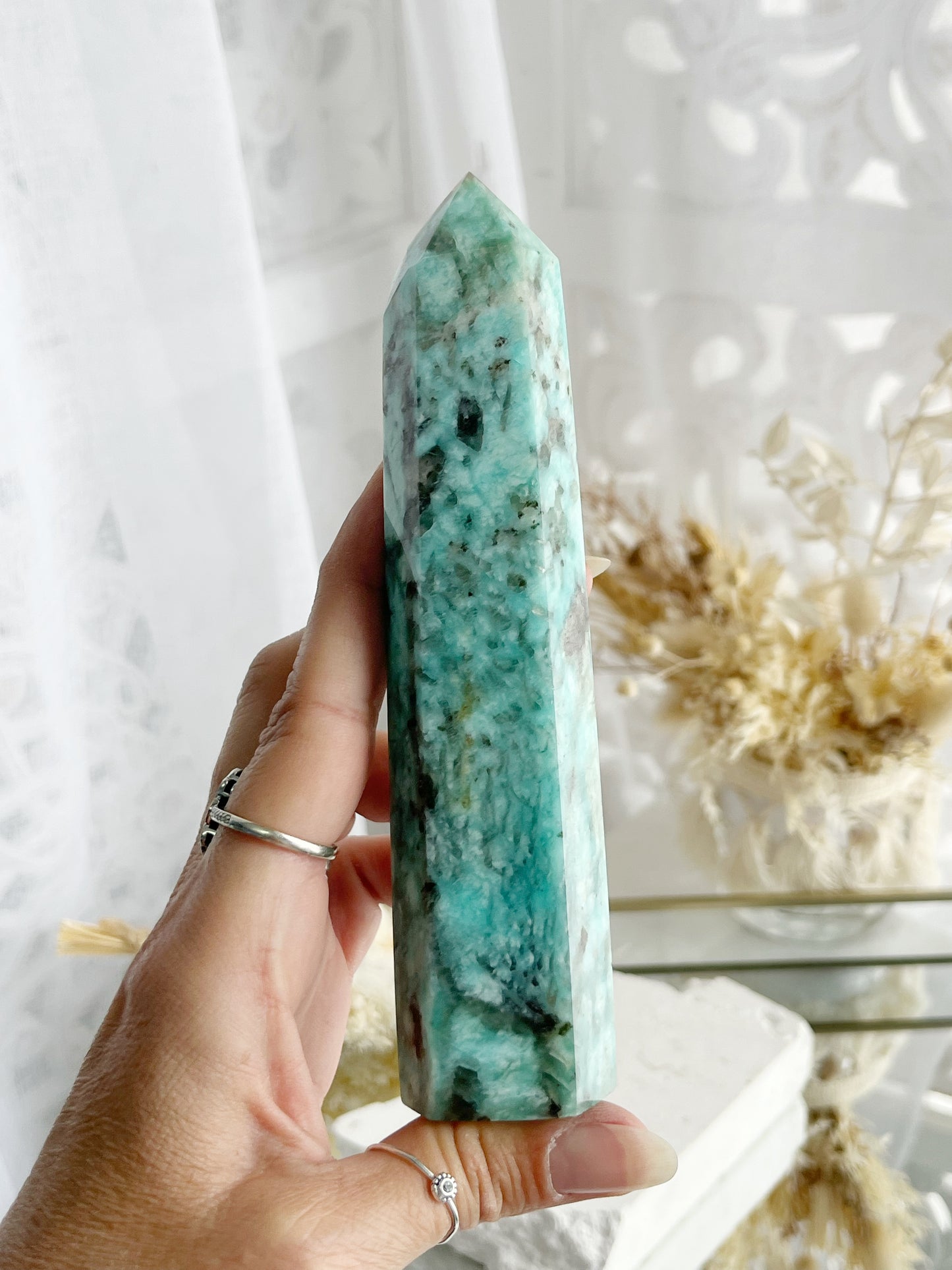 AMAZONITE GENERATOR || WITH TOURMALINE + SMOKEY QUARTZ 20666