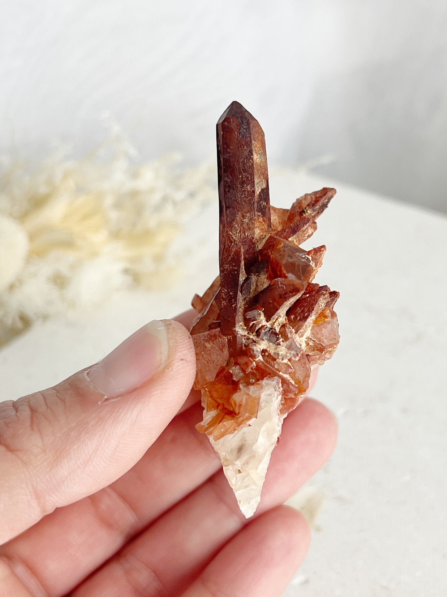 RED HEMATITE QUARTZ CLUSTER || 30693