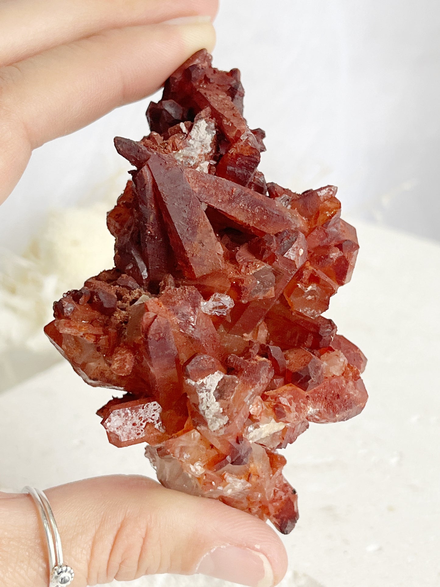 RED HEMATITE QUARTZ CLUSTER || 30684