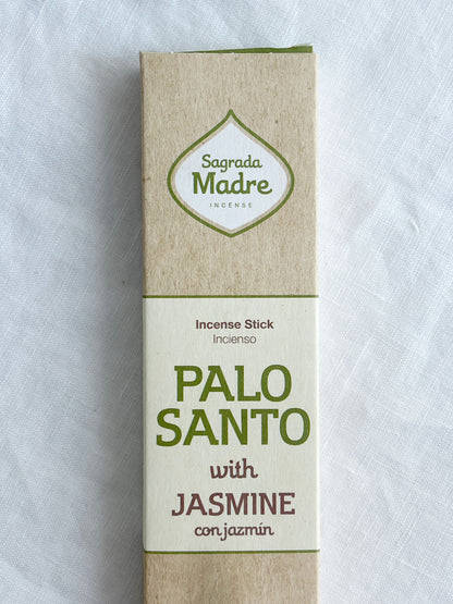 HERBAL INCENSE STICKS WITH PALO SANTO AND JASMINE. SAGRADA MADRE. STONED AND SAGED AUSTRALIA.