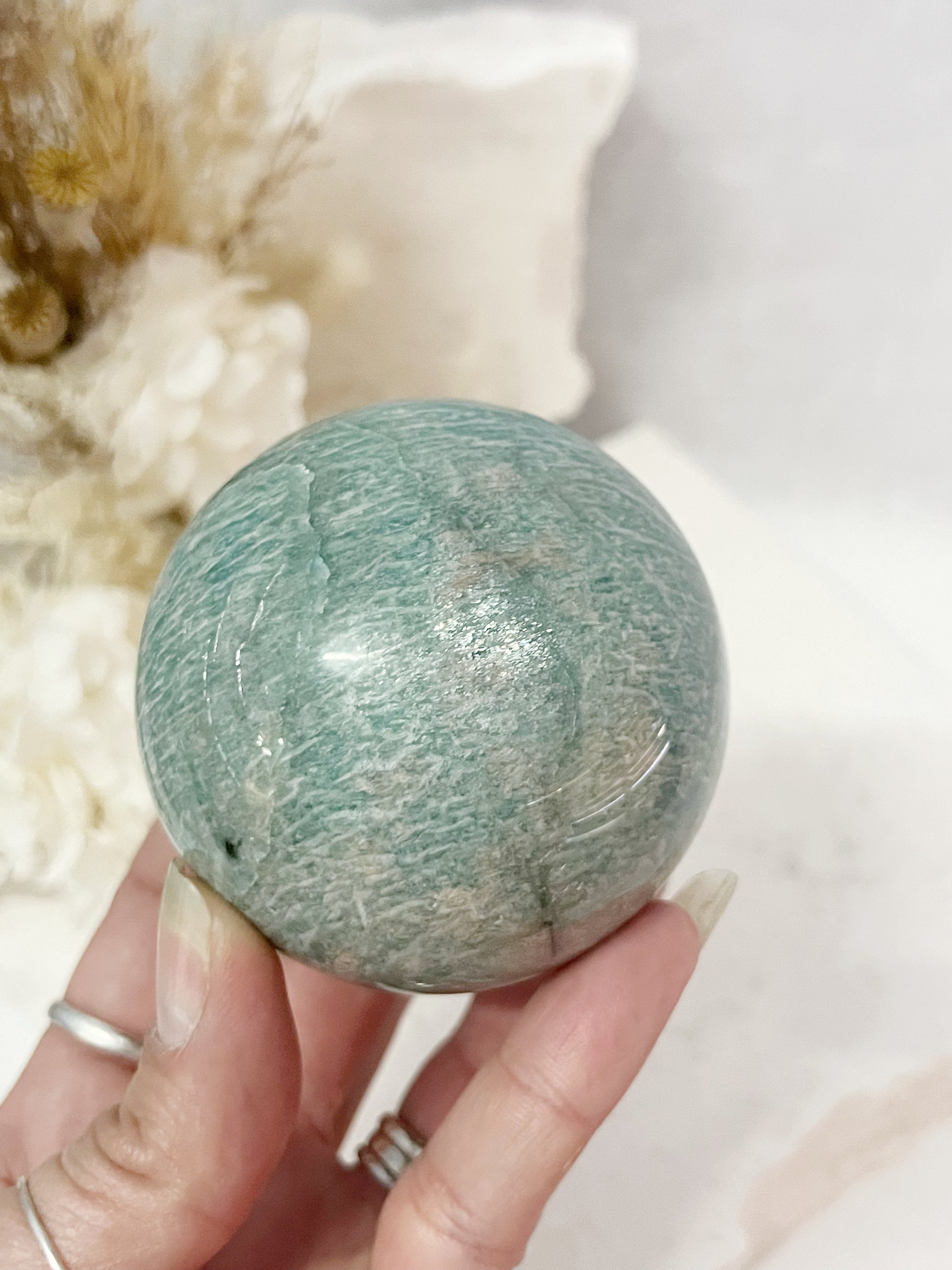 AMAZONITE SPHERE STONED AND SAGED SHOP AUSTRALIA