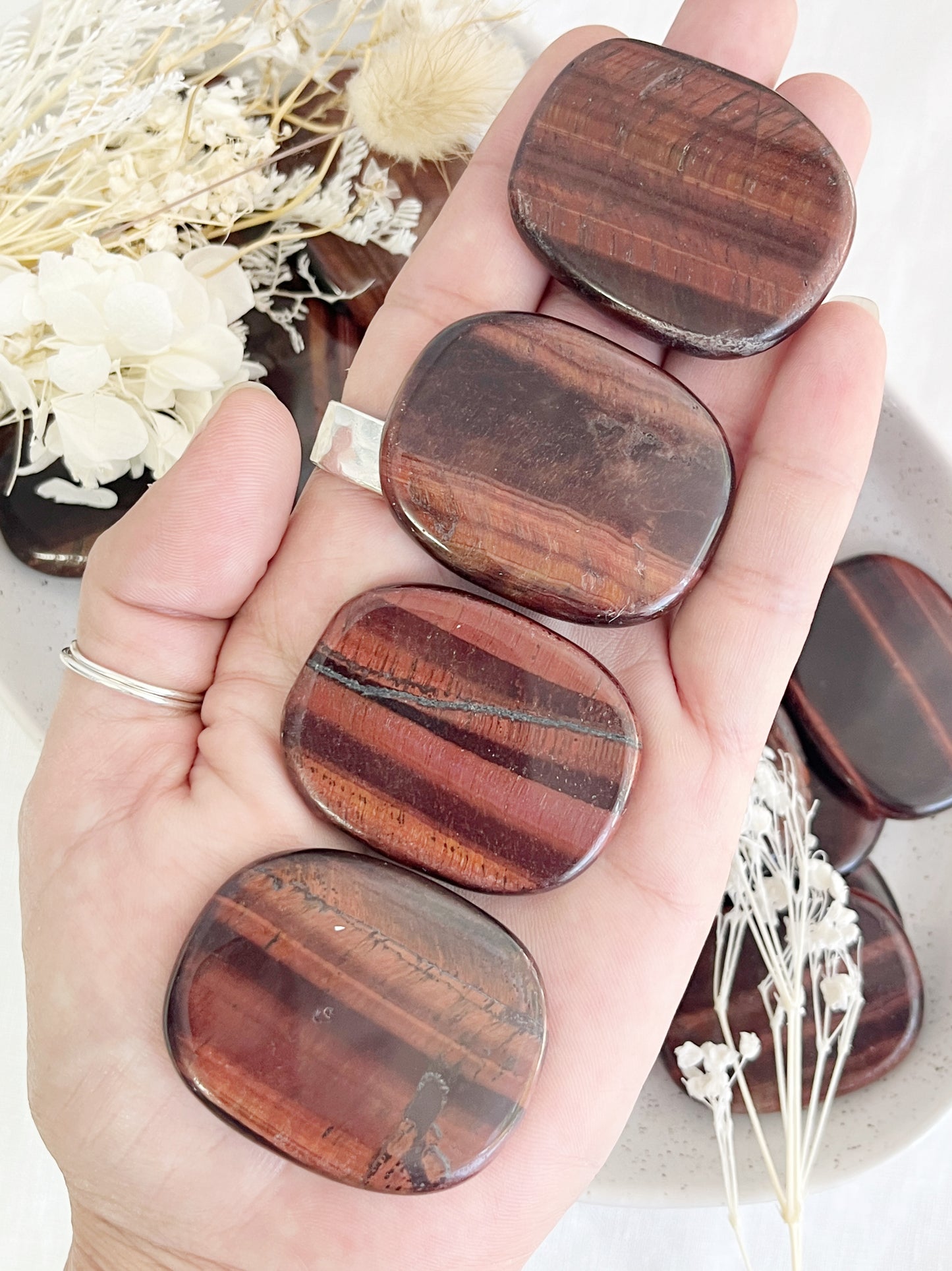 RED TIGERS EYE FLAT STONE || INTUITIVELY CHOSEN