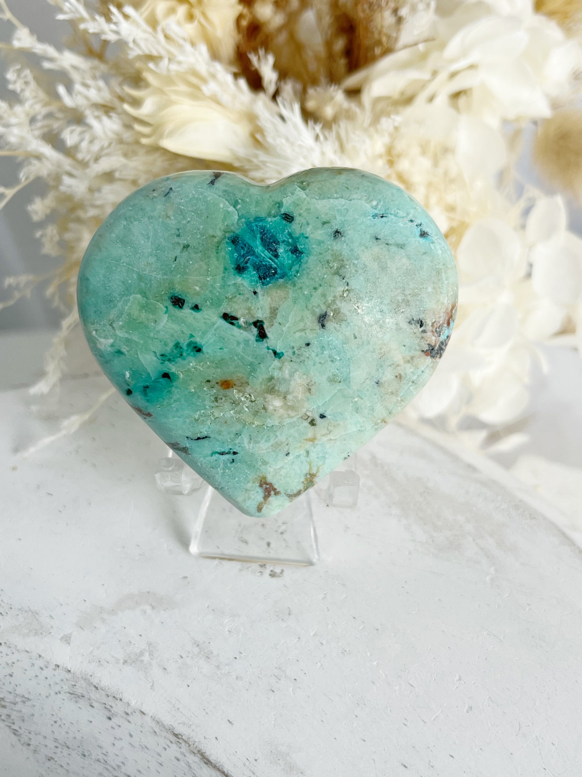 PERUVIAN TURQUOISE HEART, STONED AND SAGED CRYSTAL SHOP AUSTRALIA. TURQUOISE 