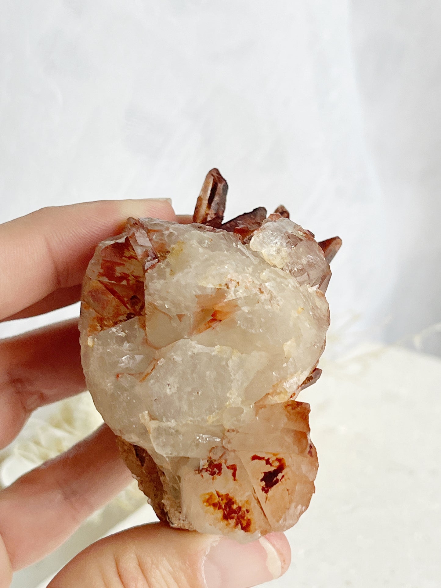 RED HEMATITE QUARTZ CLUSTER || 30686