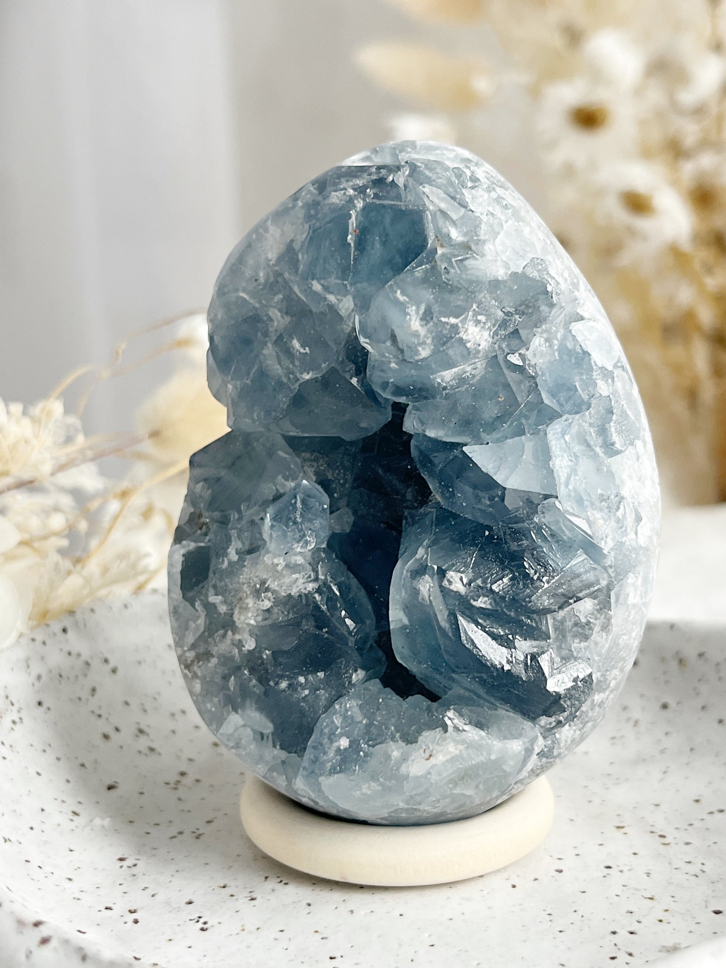 CELESTITE CLUSTER EGG || 31510