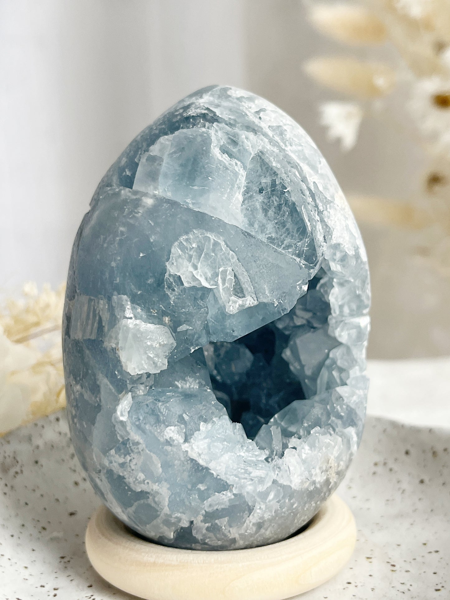 CELESTITE CLUSTER EGG || 31509