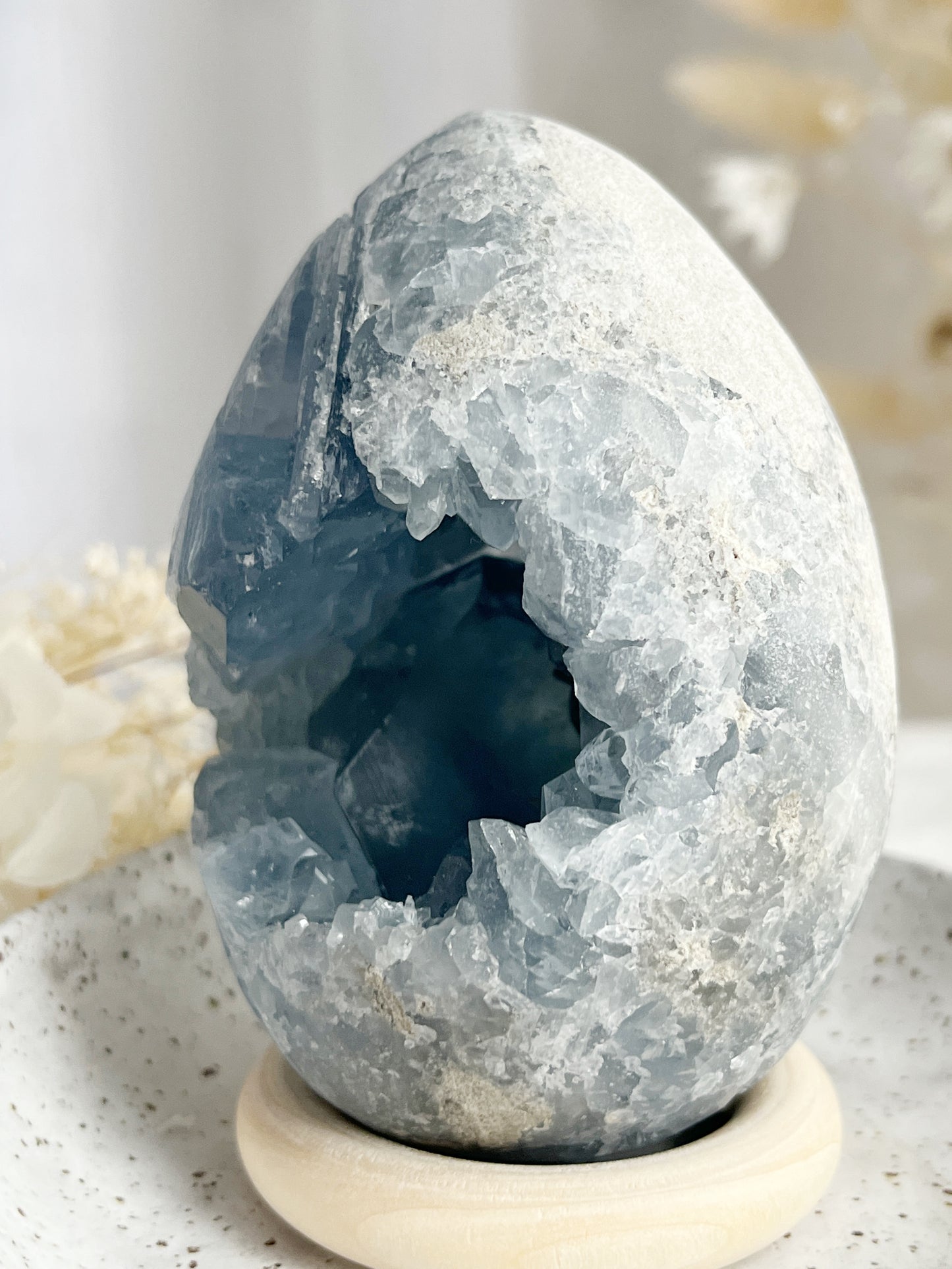 CELESTITE CLUSTER EGG || 31509