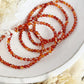 CARNELIAN BEAD BRACELET, 4MM