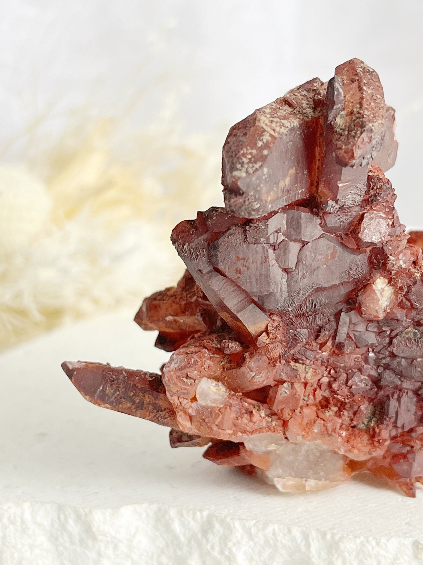 RED HEMATITE QUARTZ CLUSTER || 30685