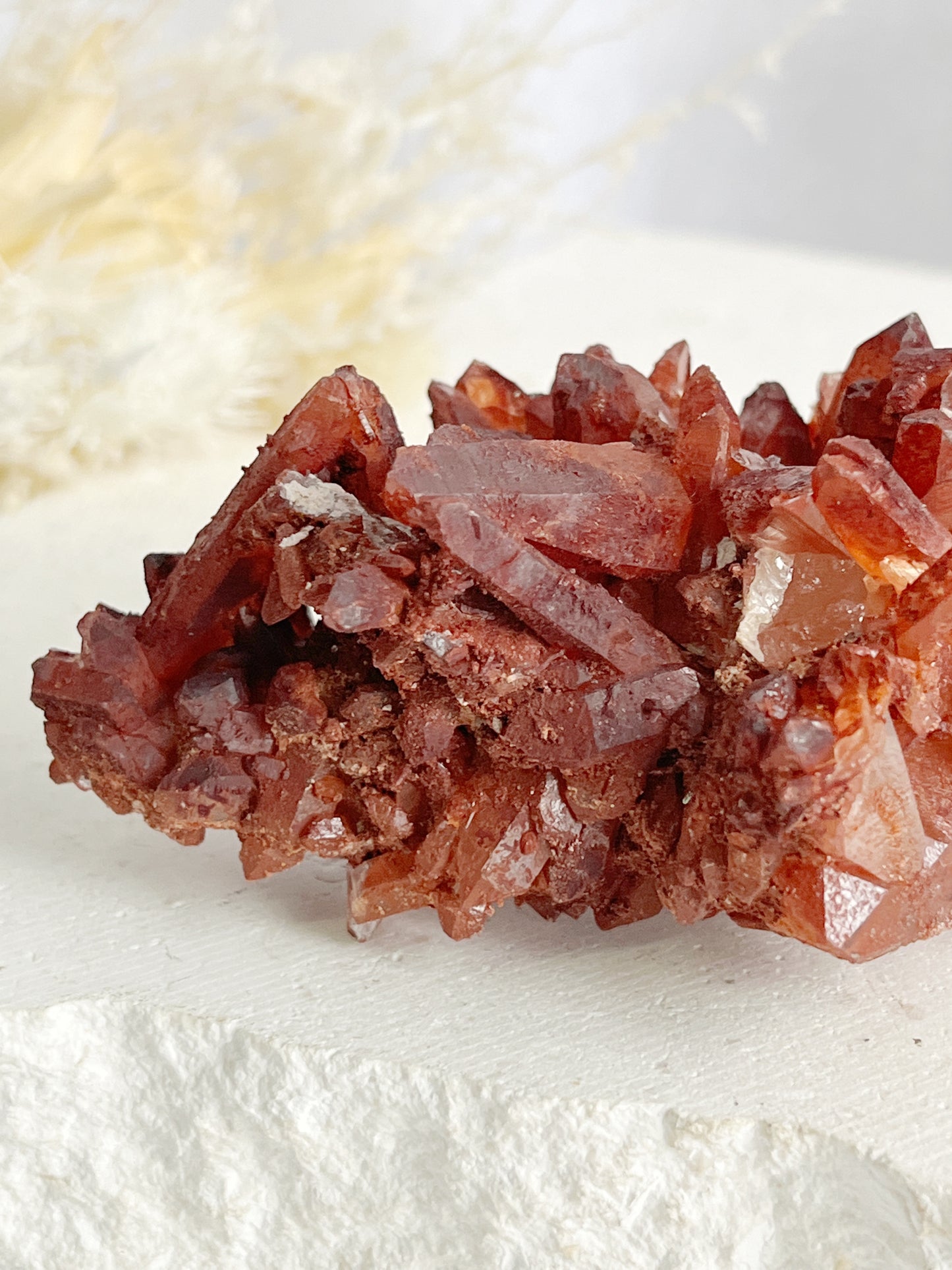 RED HEMATITE QUARTZ CLUSTER || 30684