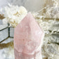 ROSE QUARTZ SEMI POLISHED POINT || 30037