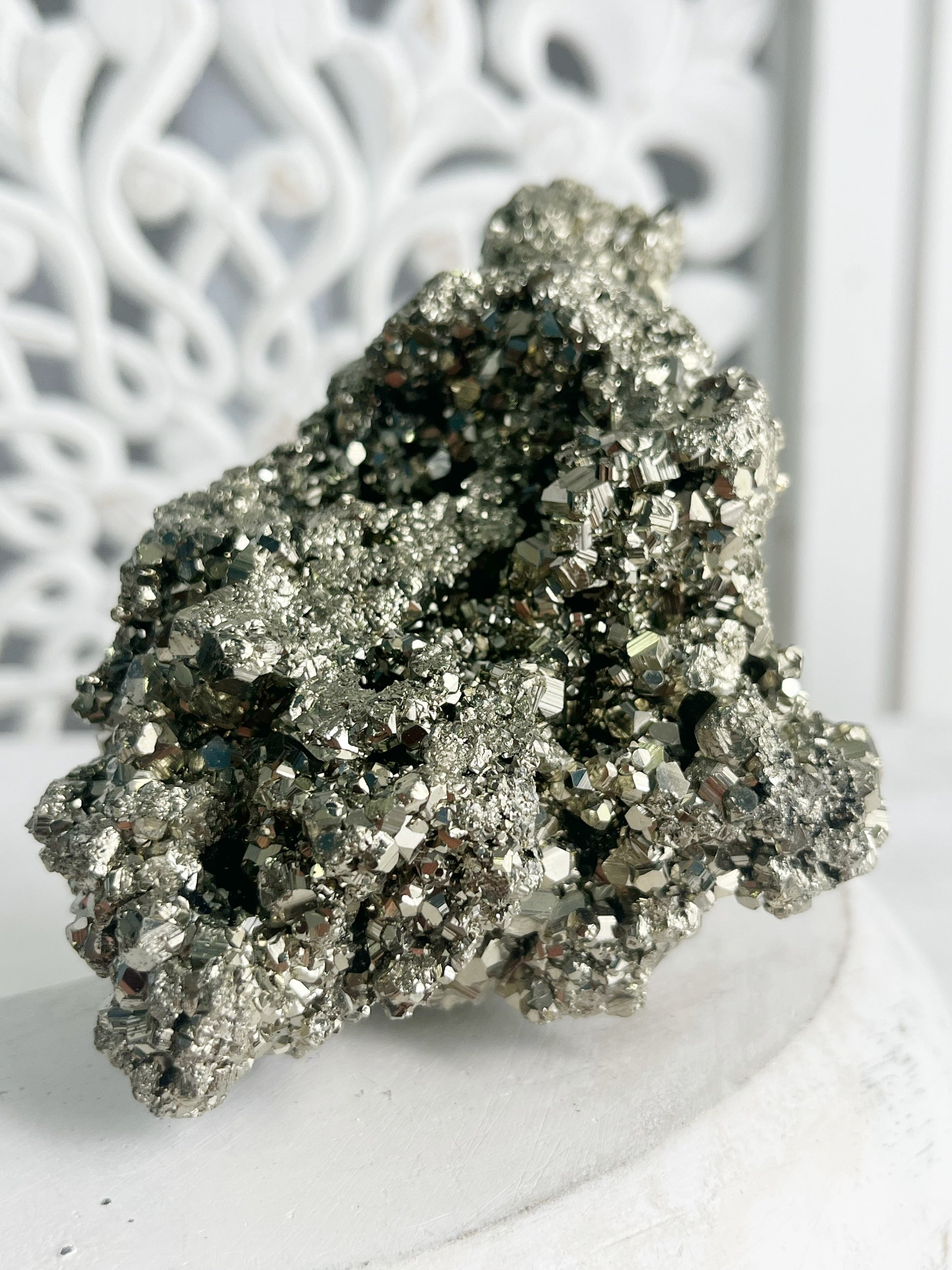 PYRITE CLUSTER, STONED AND SAGED AUSTRALIA