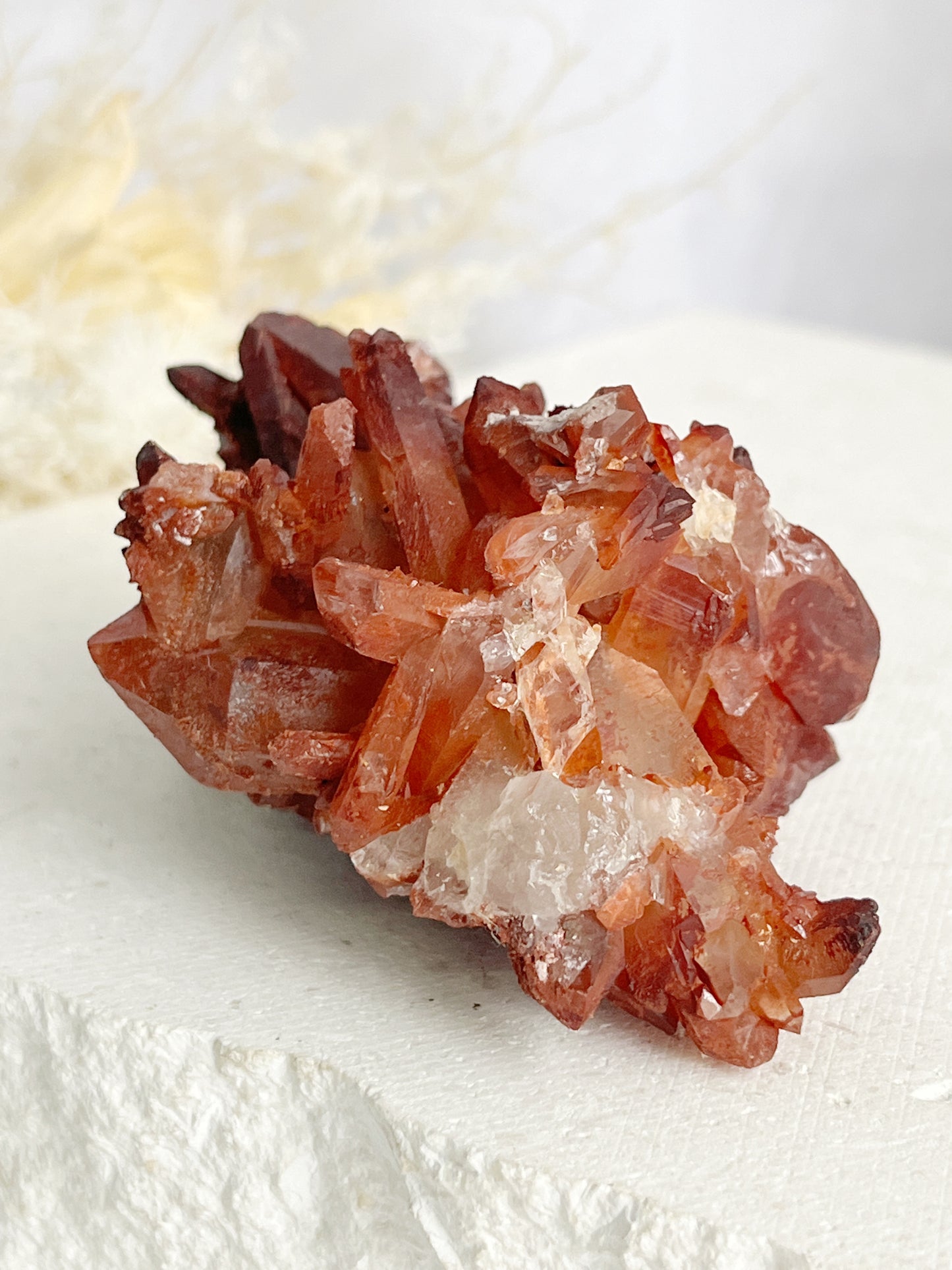 RED HEMATITE QUARTZ CLUSTER || 30684