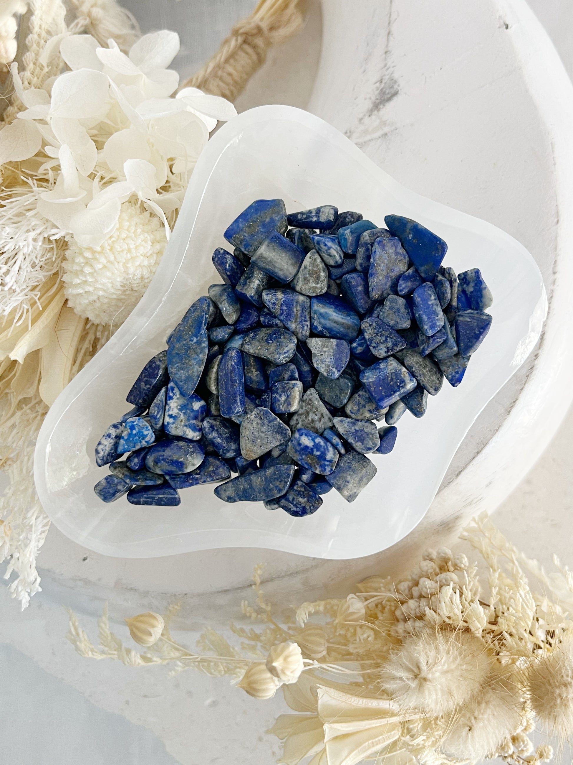 LAPIS LAZULI CHIPS, 100g, STONED AND SAGED AUSTRALIA