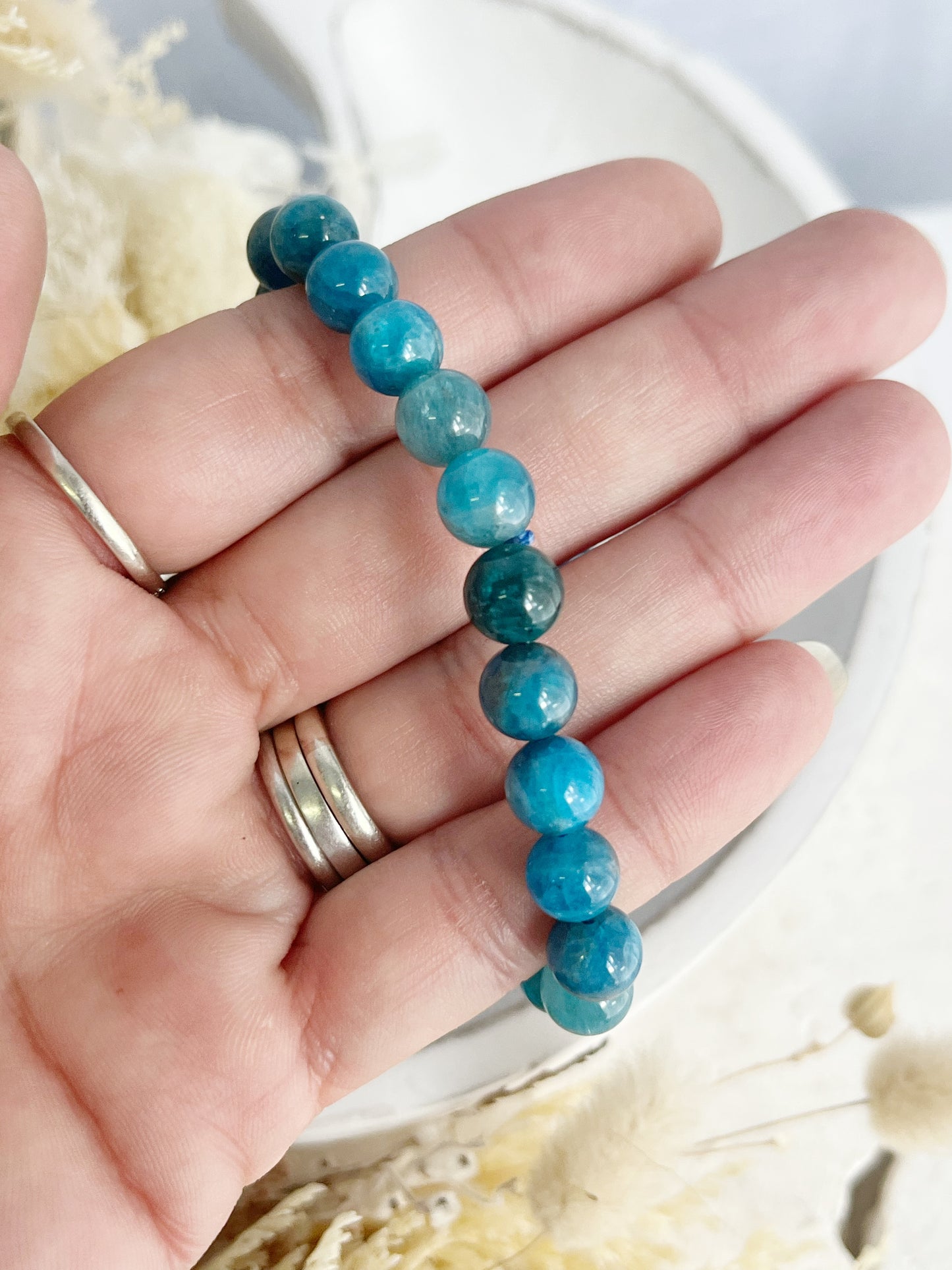 APATITE BEAD BRACELET | 8MM