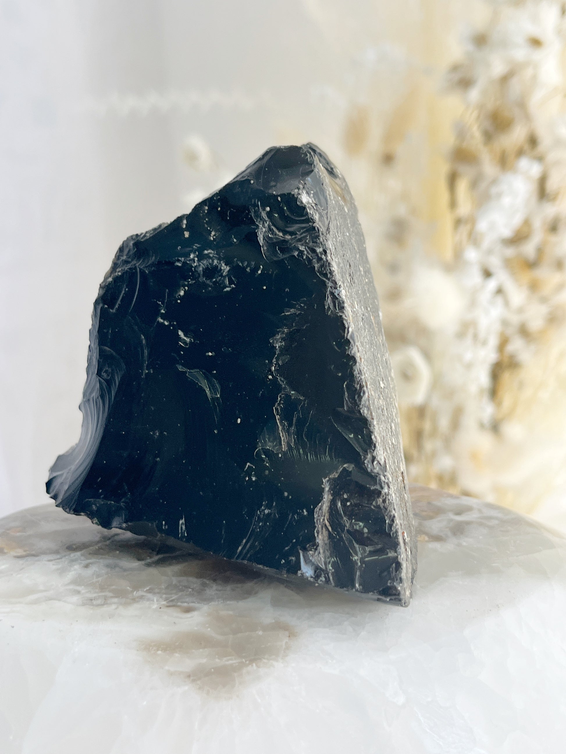 BLACK OBSIDIAN ROUGH, 31068, STONED AND SAGED AUSTRALIA