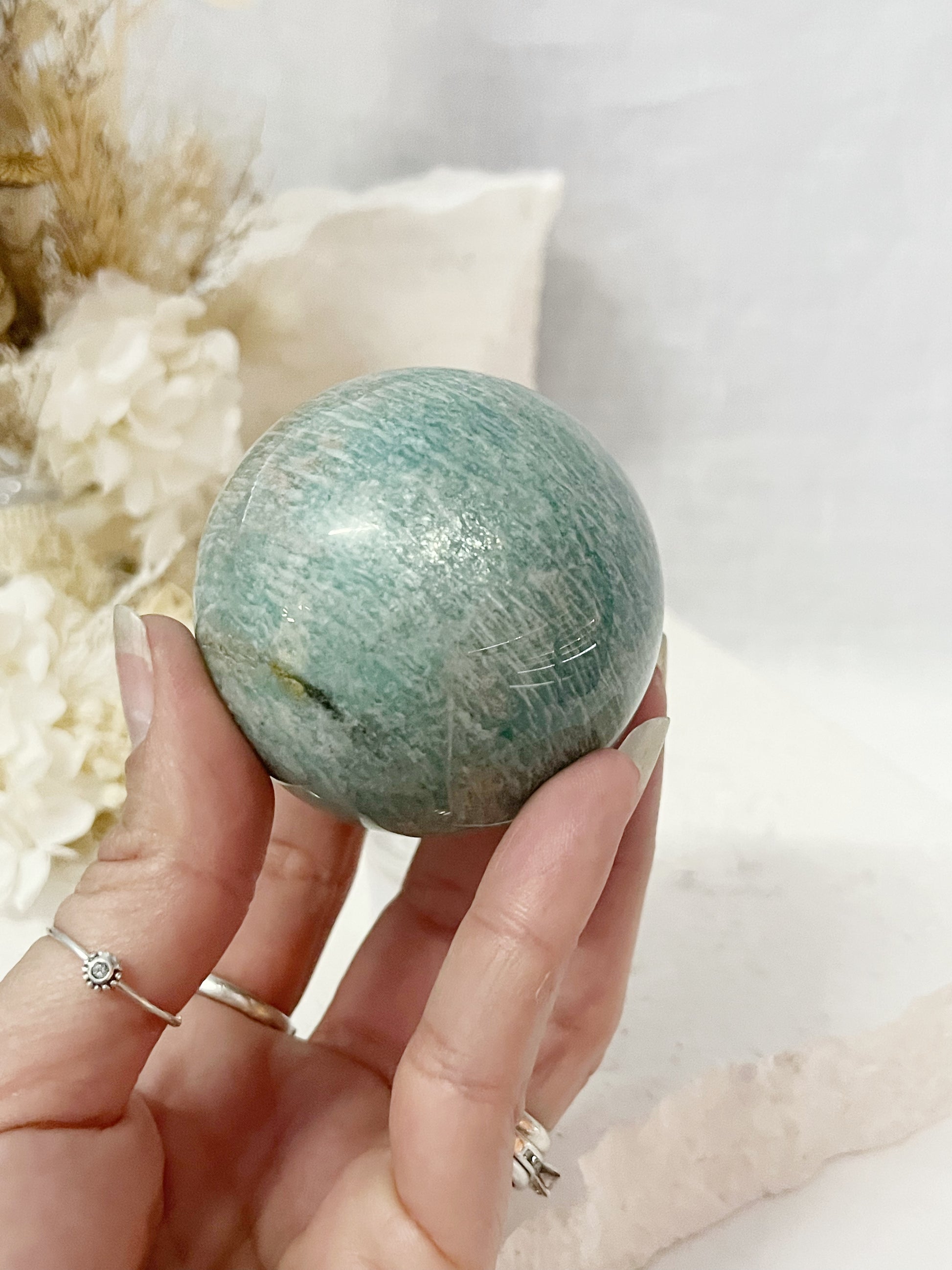 AMAZONITE SPHERE STONED AND SAGED SHOP AUSTRALIA