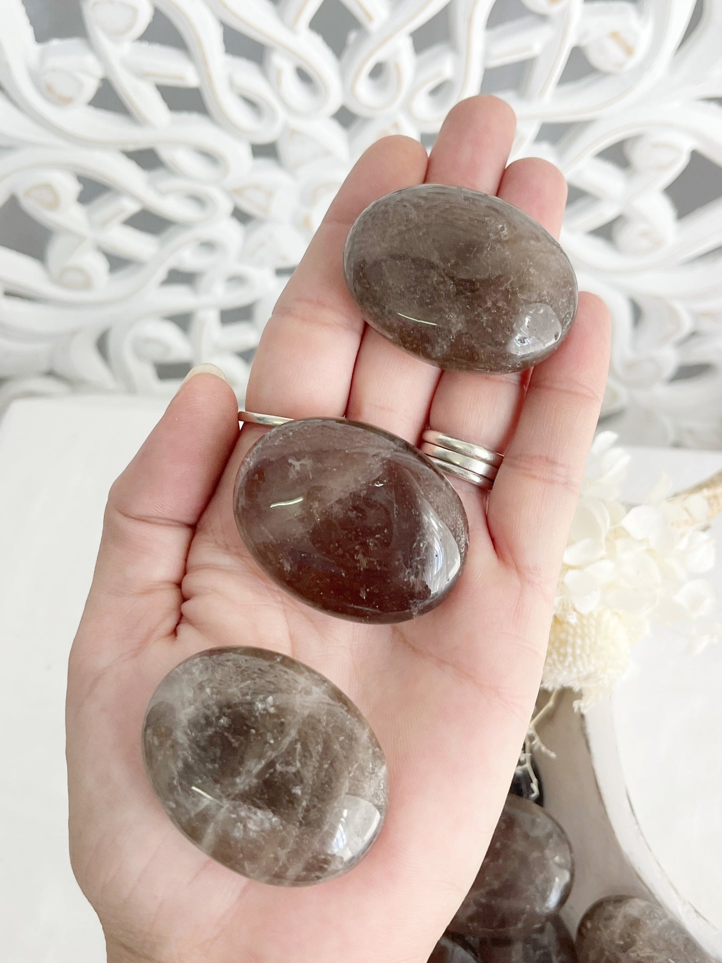 SMOKEY QUARTZ PALMSTONE || INTUITIVELY CHOSEN