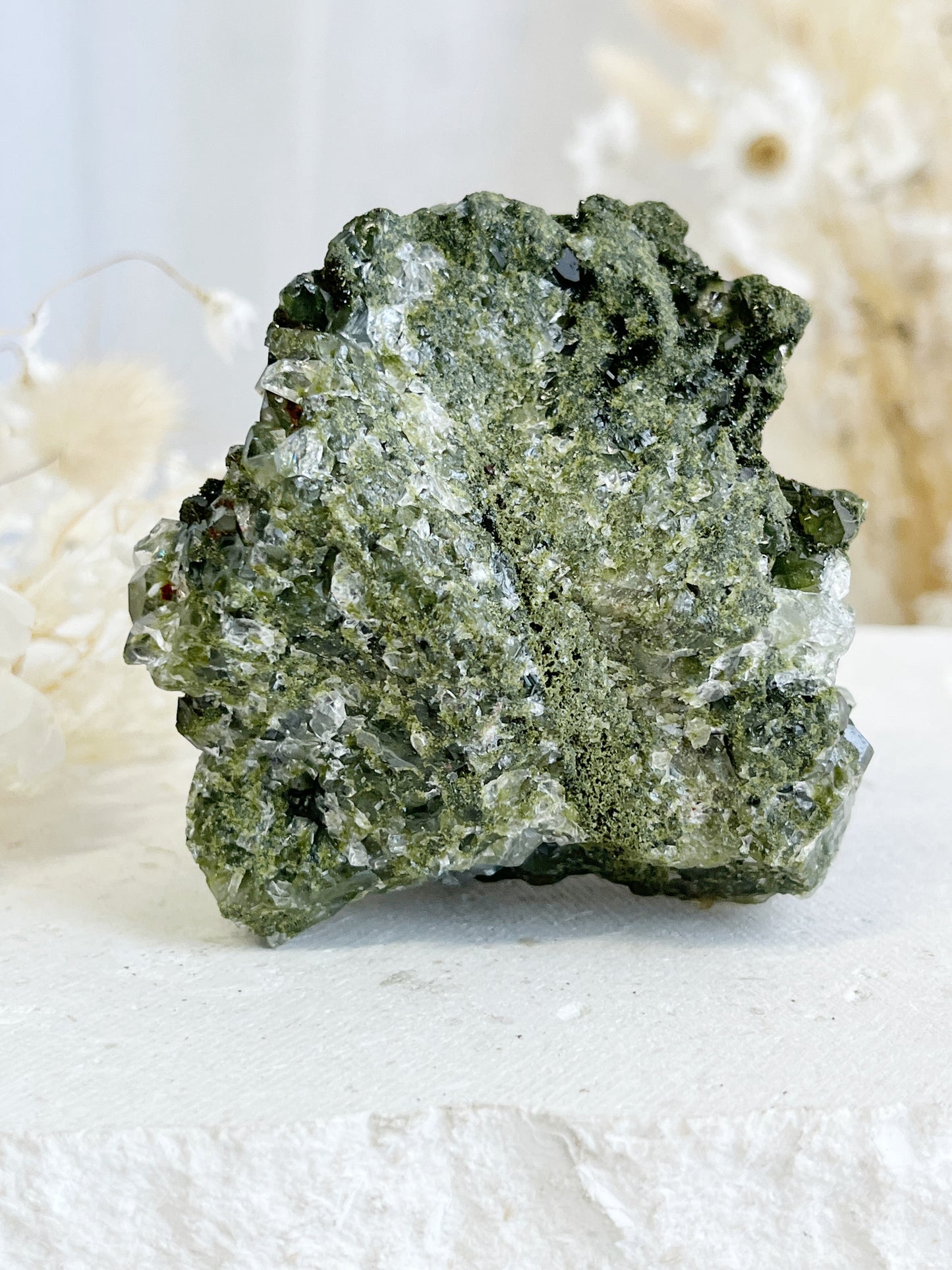 EPIDOTE WITH QUARTZ || 31424