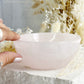 ROSE QUARTZ CRYSTAL BOWL AUSTRALIA SELF LOVE LOVE COMPASSION STONED AND SAGED
