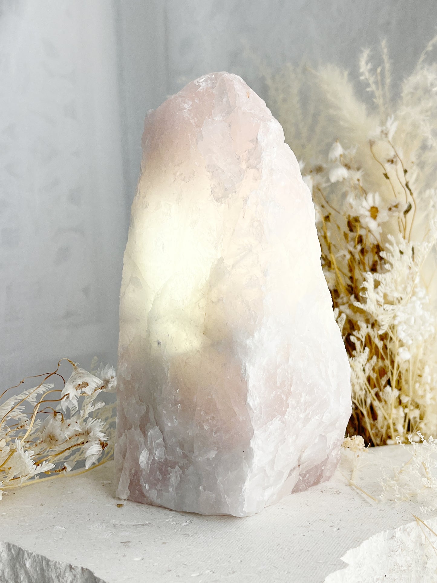 ROSE QUARTZ ROUGH LAMP || 31783