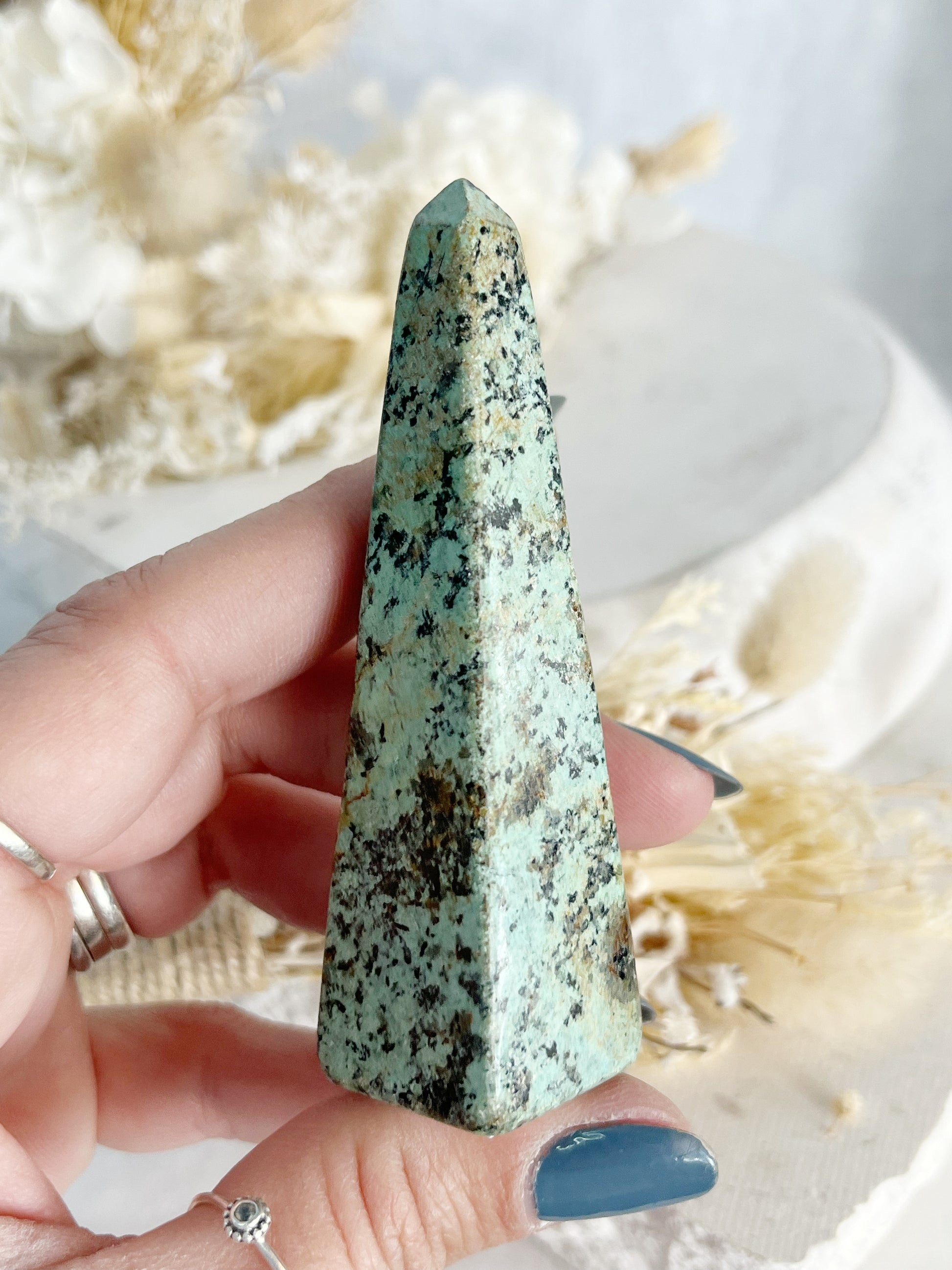 AFRICAN TURQUOISE TOWER STONED AND SAGED CRYSTAL SHOP AUSTRALIA