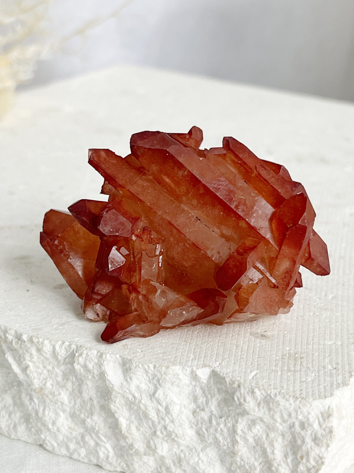 RED HEMATITE QUARTZ CLUSTER || 30688