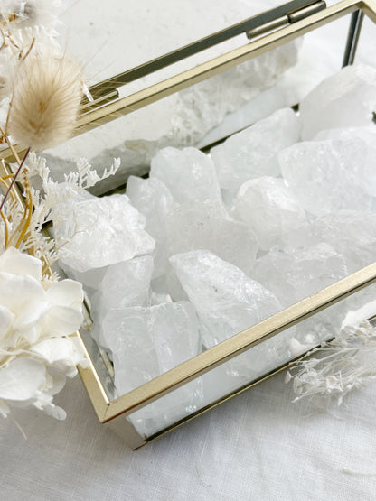 CLEAR QUARTZ ROUGH, STONED AND SAGED AUSTRALIA