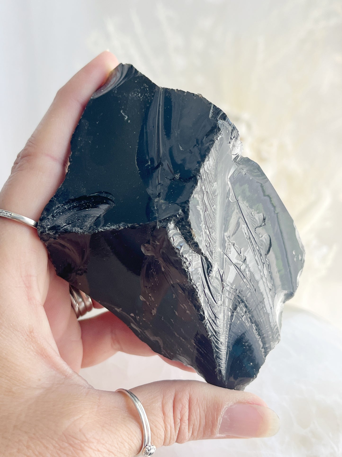 BLACK OBSIDIAN ROUGH, 31066, STONED AND SAGED AUSTRALIA