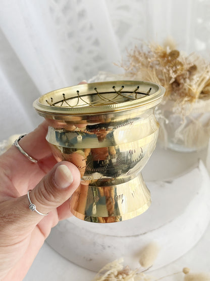 ETCHED BRASS BURNER || GOLD