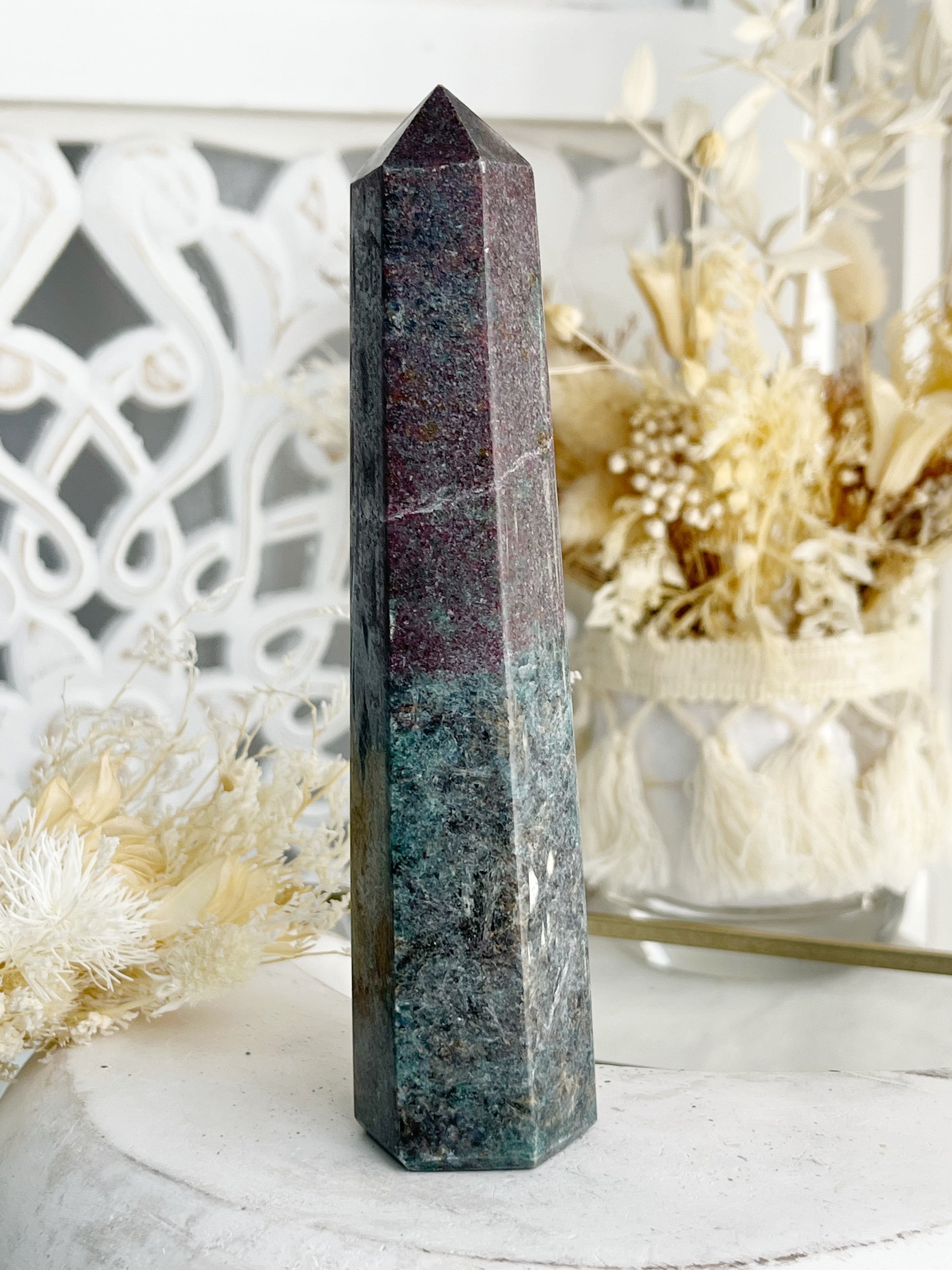 RUBY KYANITE TOWER, STONED AND SAGED AUSTRALIA