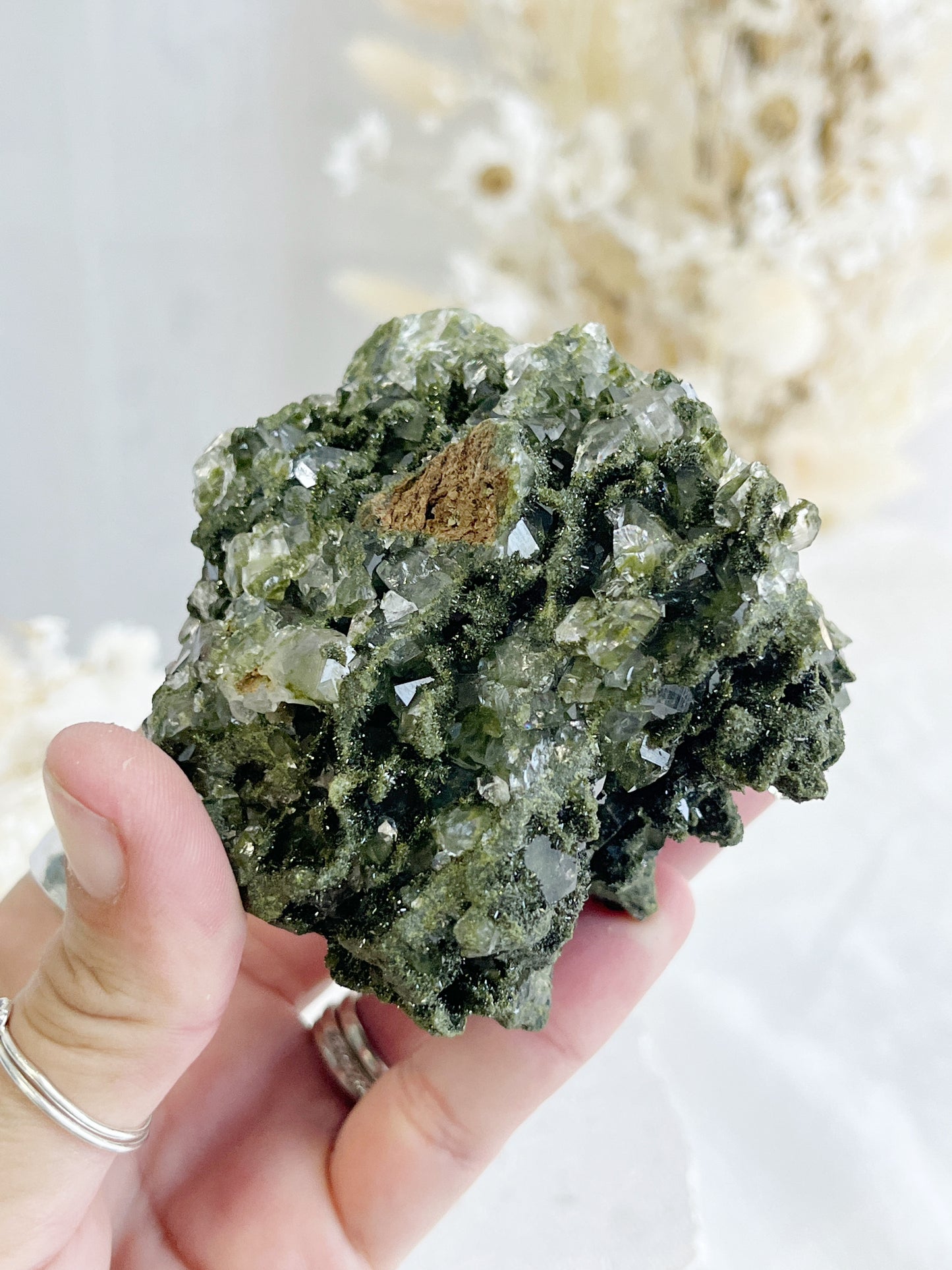 EPIDOTE WITH QUARTZ || 31424