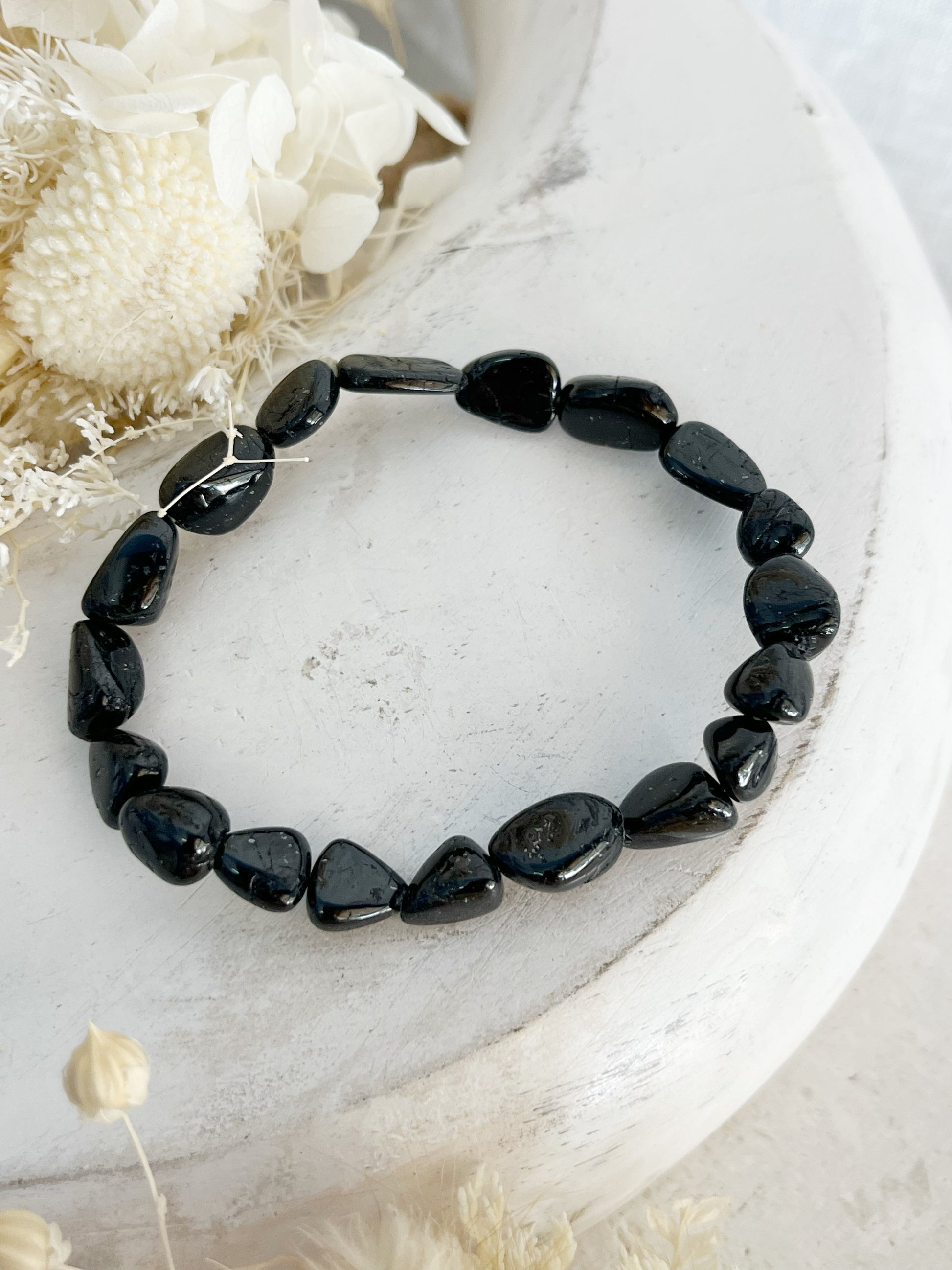 BLACK TOURMALINE PEBBLE BRACELET